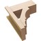 Ekena Millwork 8-in W x 18-in D x 22-in H Balboa Block Rough Cedar Woodgrain TimberThane Outlooker, Primed Tan OUTUR080X18X22BOA44RCPR - alternate 2